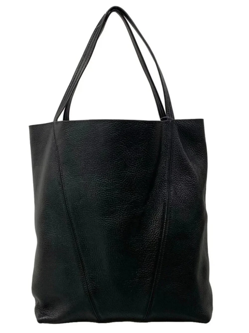 Chloe Spin Large Black Leather Tote Bag